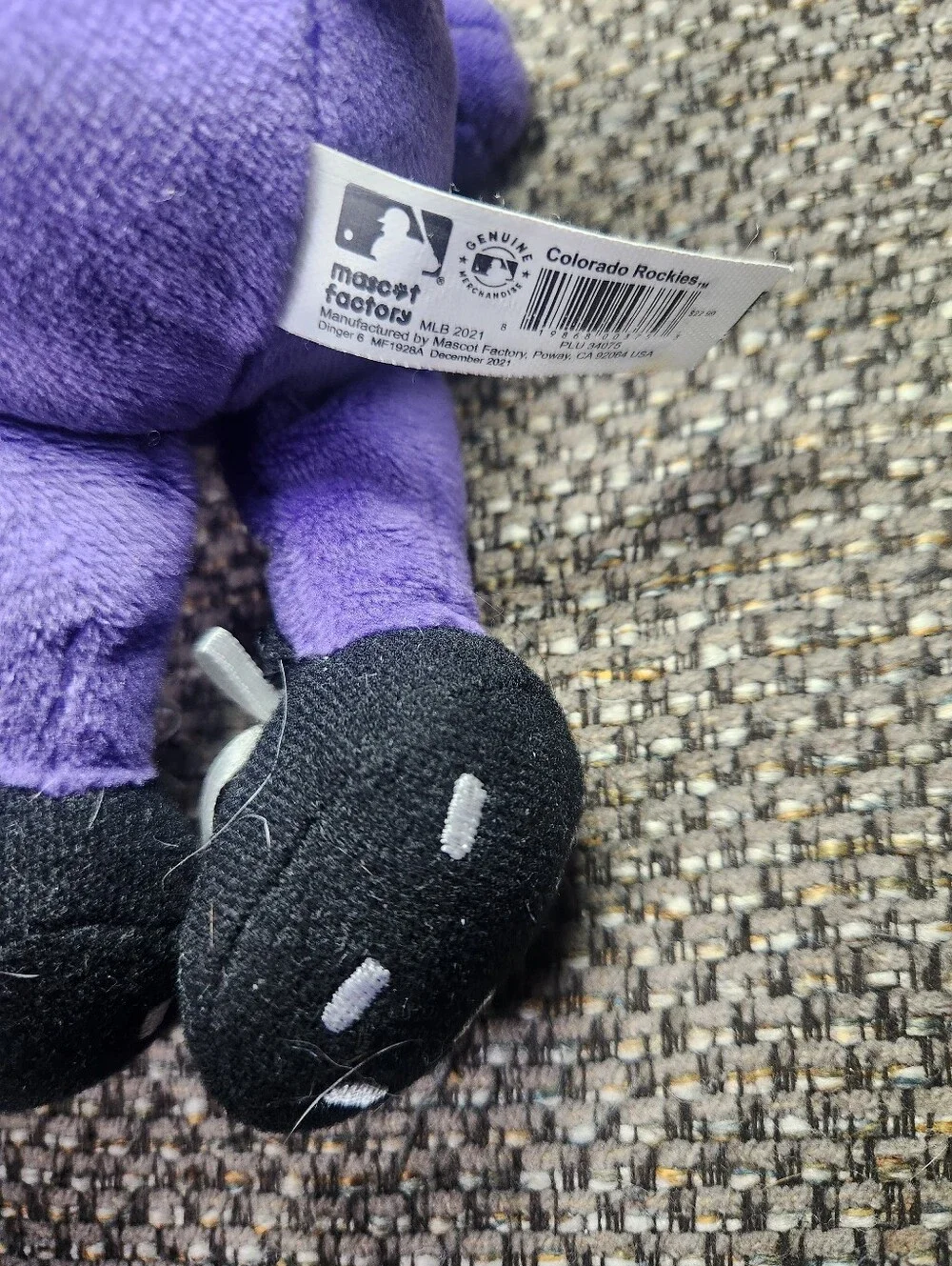 Colorado Rockies Plush Mascot - Purple & Yellow